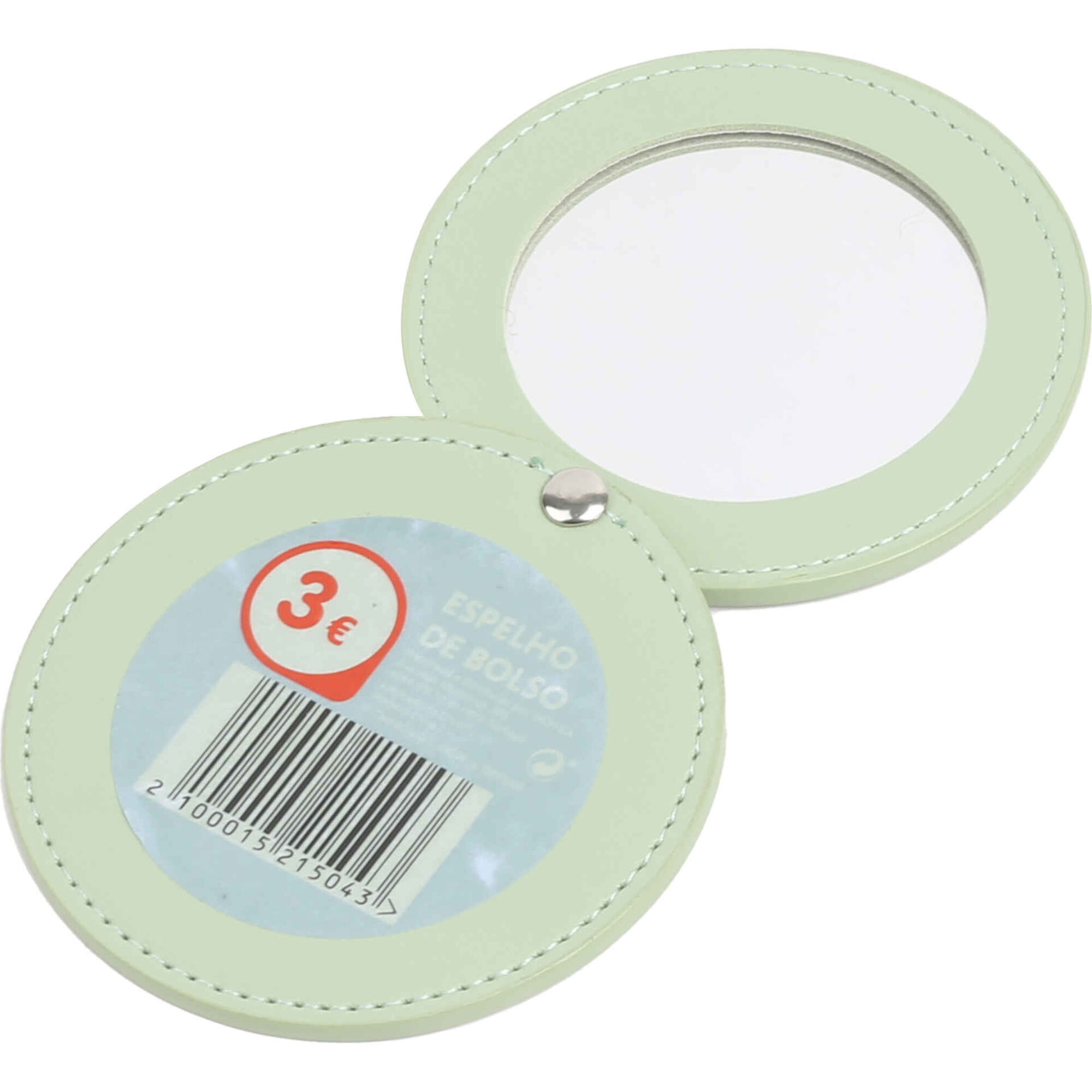 Espelho de Bolso Redondo Bazar&atilde;o