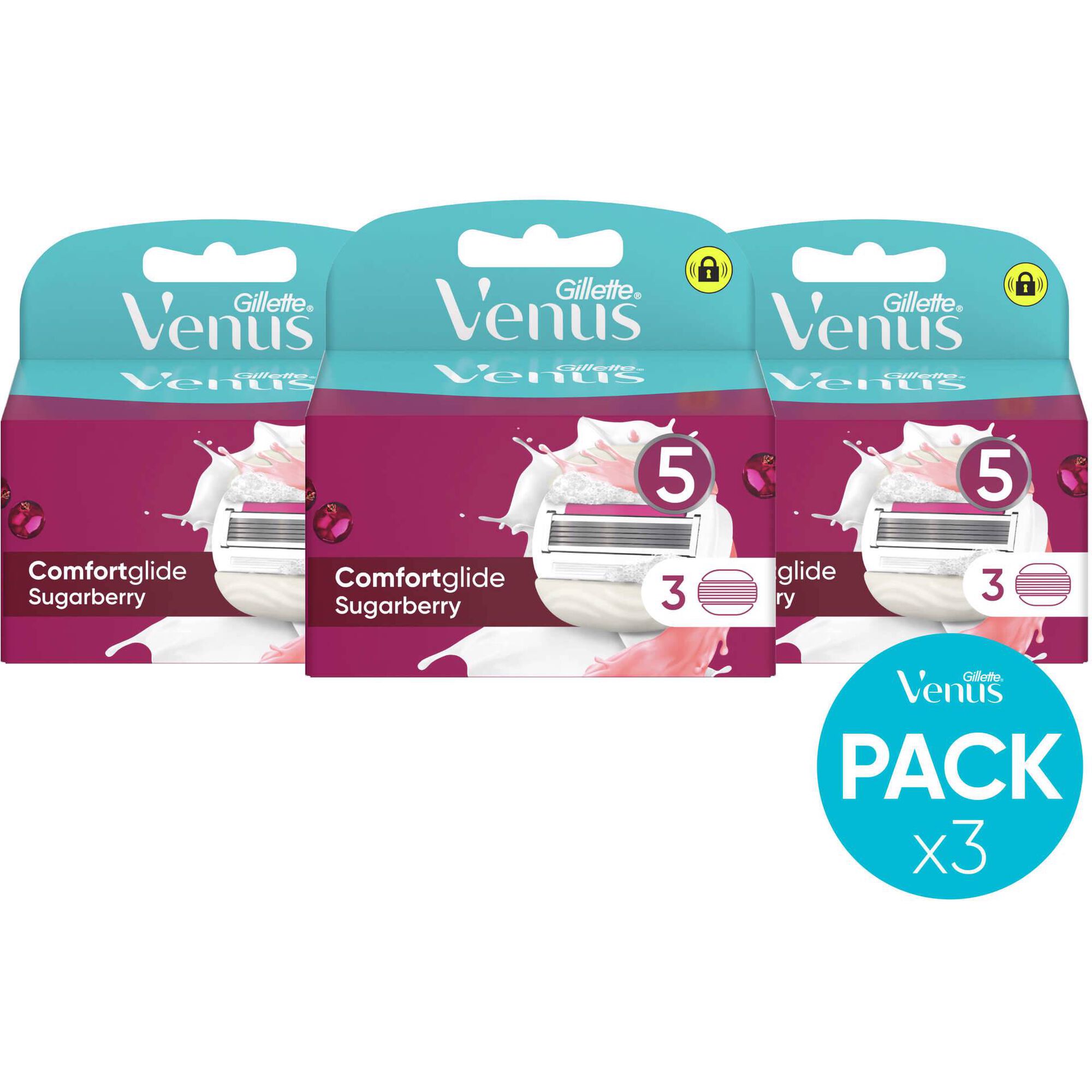 Recarga de Lâminas Venus Comfortglide Sugarberry Recarga de Lâminas Venus Comfortglide Sugarberry