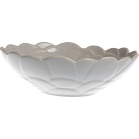 Ta&ccedil;a Folhas 18,4cm Branca Kasa