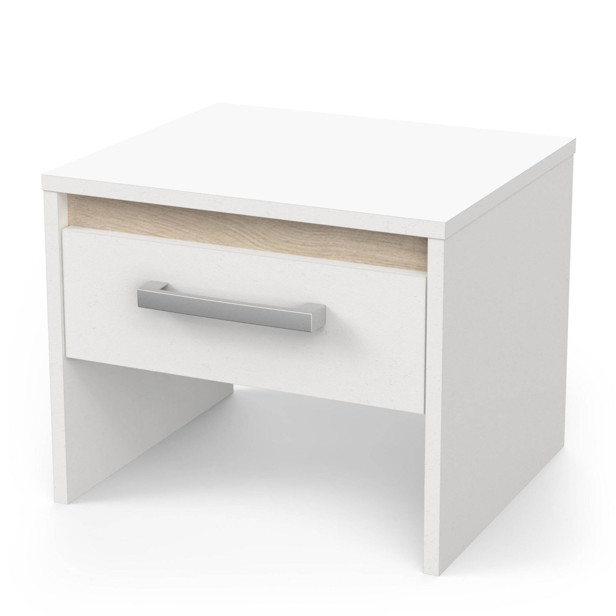 Mesa de cabeceira com gaveta 39x34x32cm Branco Watson