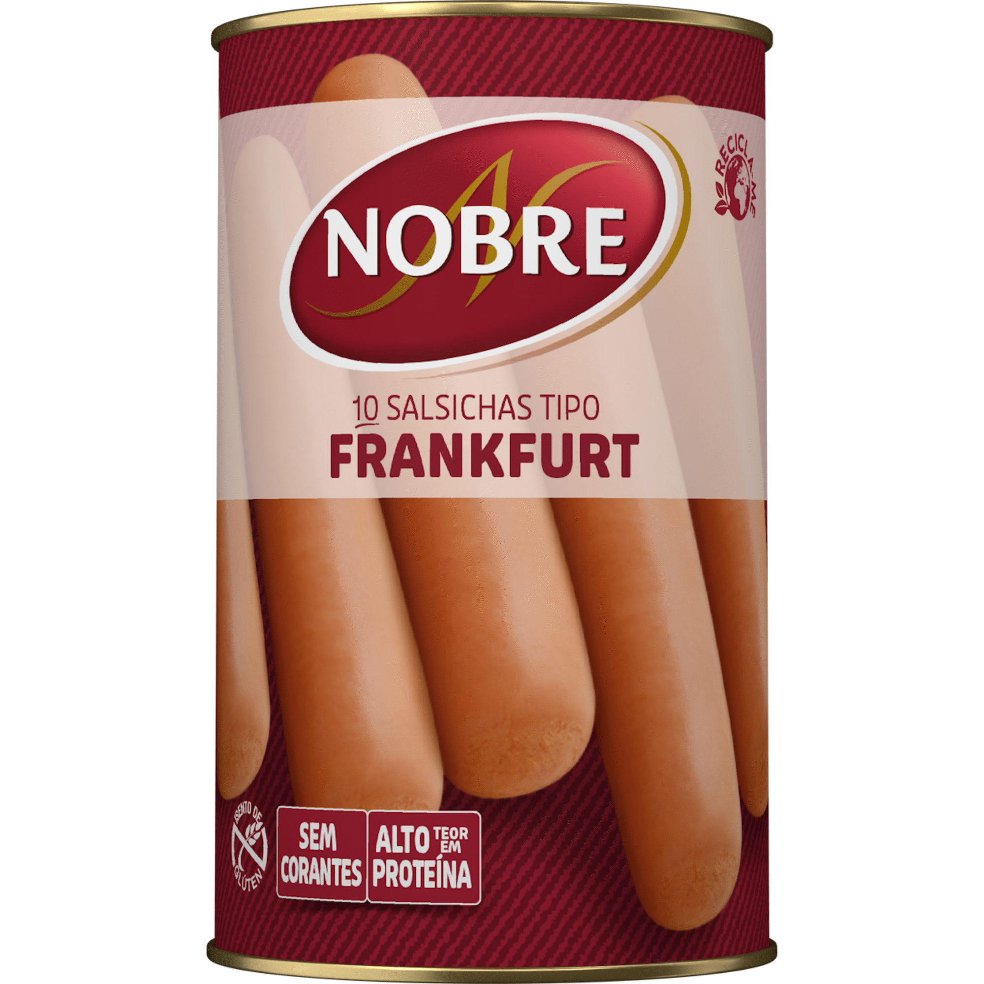 Salsichas Frankfurt Originais em Lata 10 un Nobre