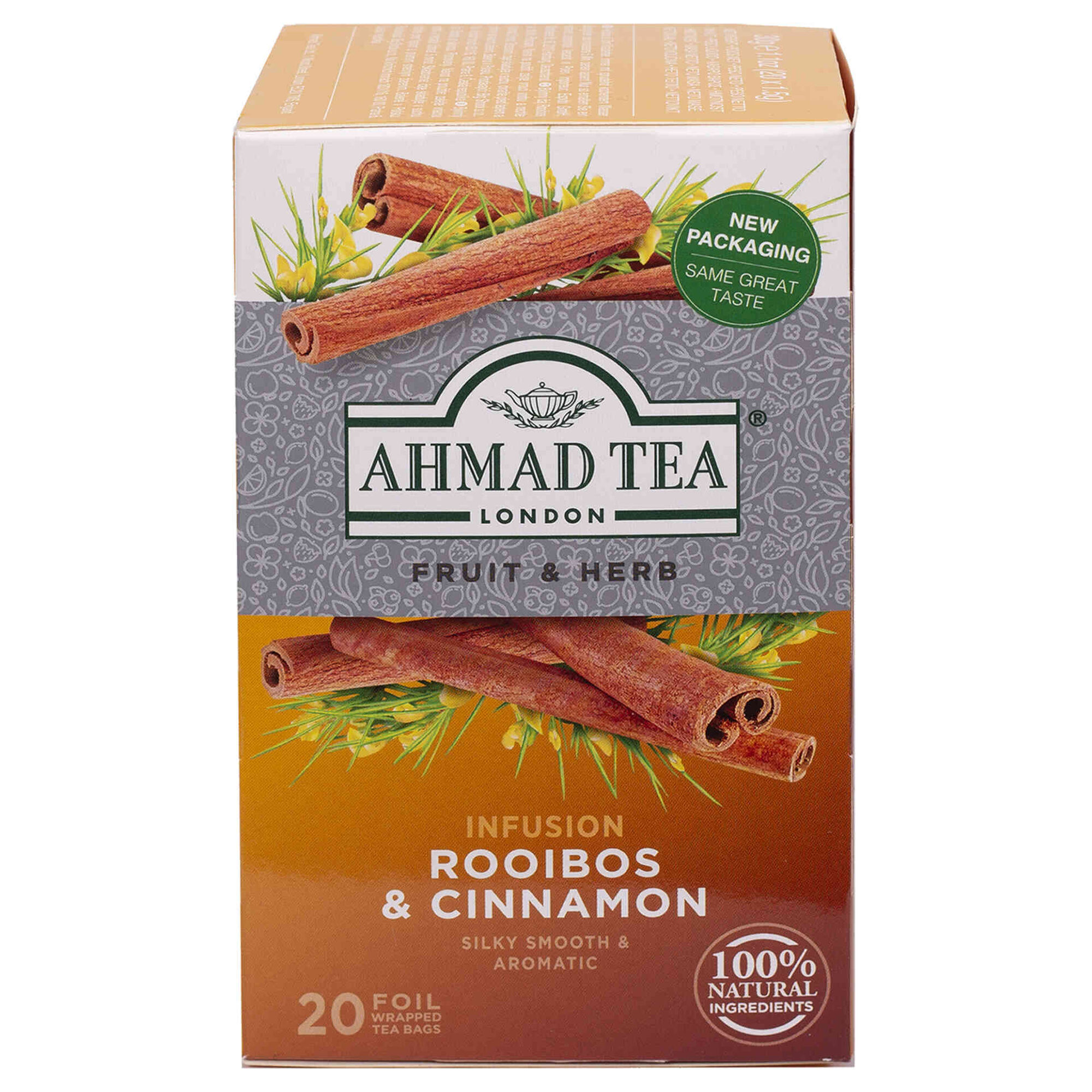 Infus&atilde;o Rooibos e Canela Saquetas Ahmad