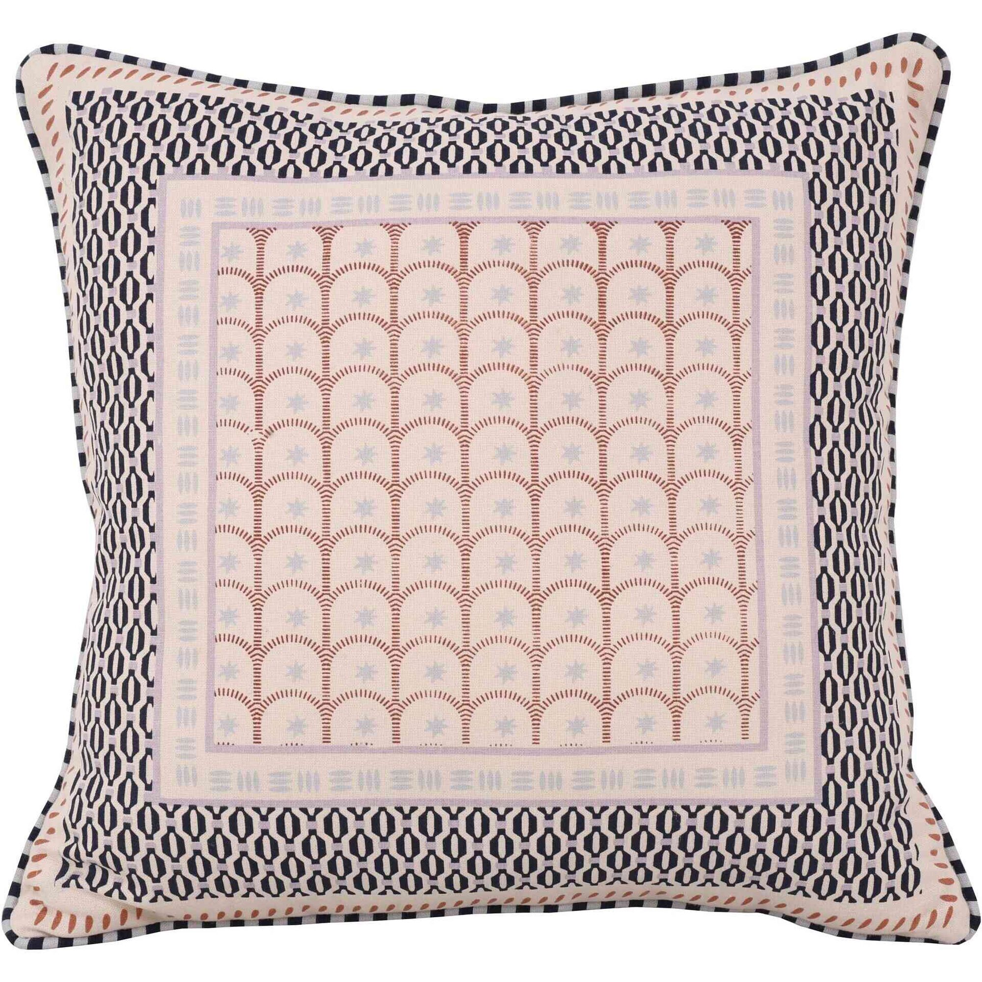 Almofada 45x45cm Semicírculos Azul
