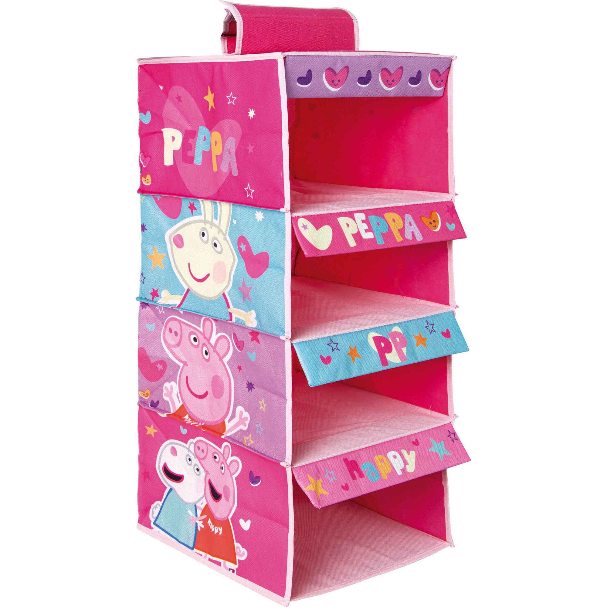 Organizador de Armário Suspenso de 4 Andares Peppa Pig