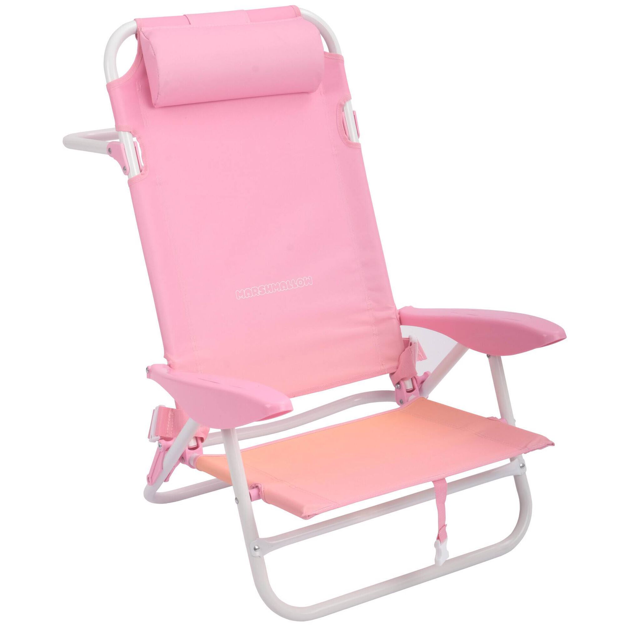 Cadeira de Praia Alumínio Multiposições Rosa Cadeira de Praia Alumínio Multiposições Rosa