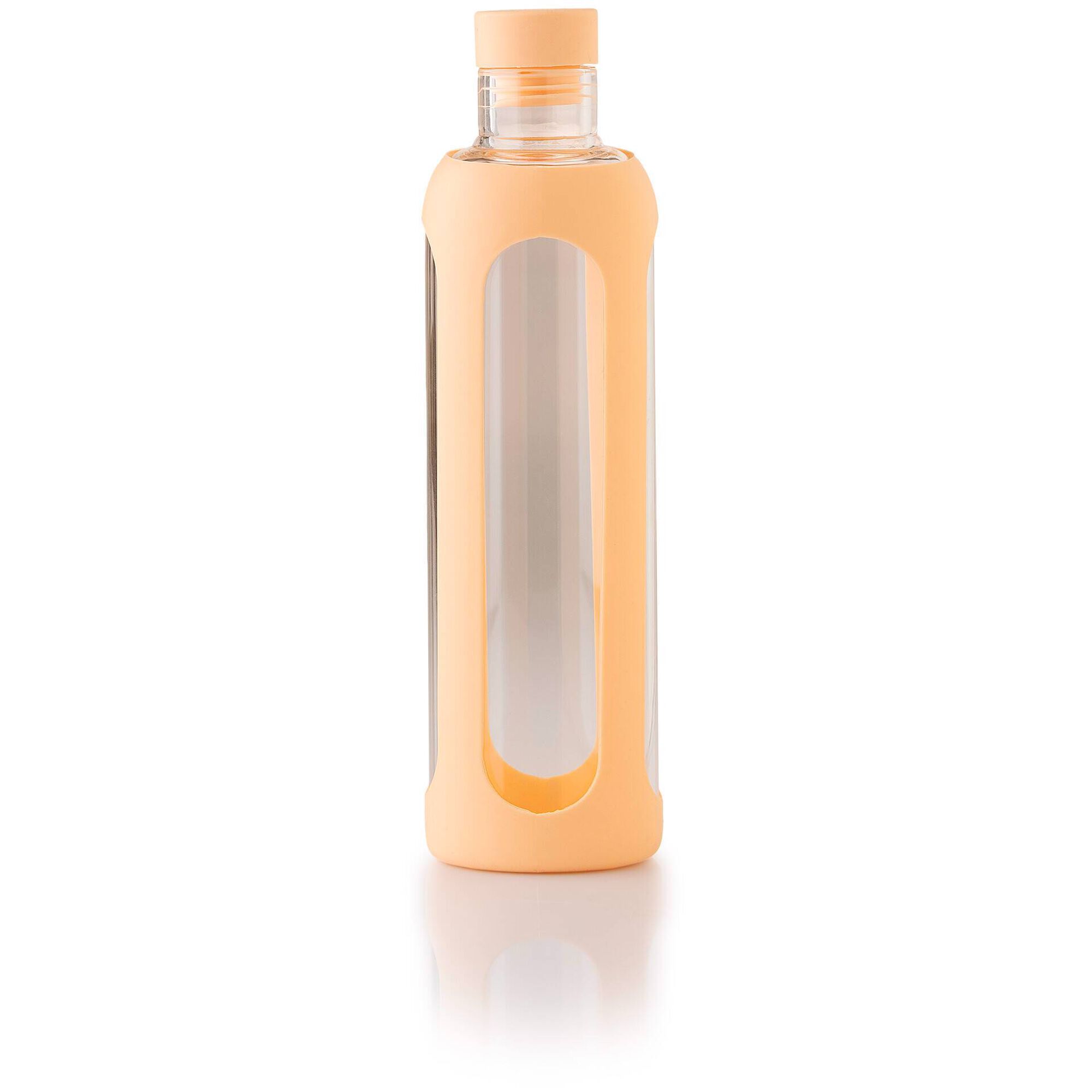 Garrafa com Tampa 700ml Silicone Laranja Garrafa com Tampa 700ml Silicone Laranja
