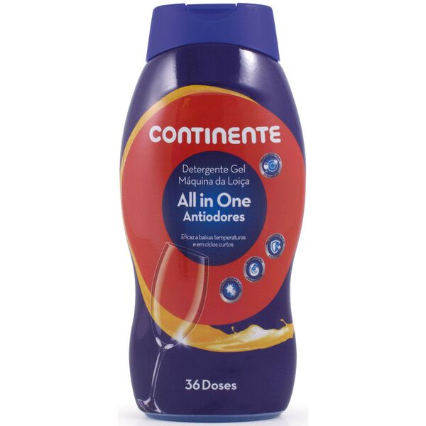Detergente Máquina Loiça Gel Elimina Odor Continente
