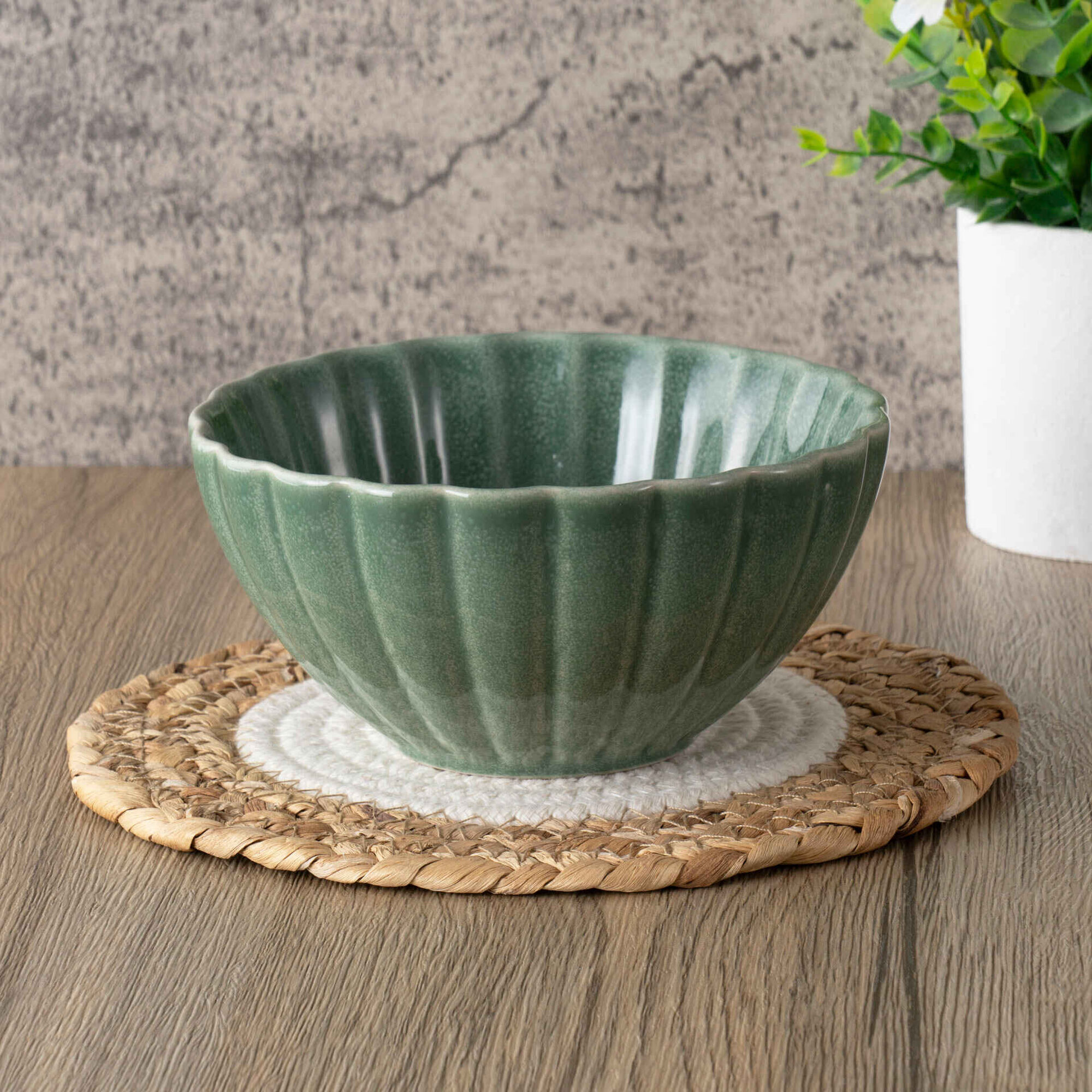 Ta&ccedil;a Sopa Recortado Verde Kasa