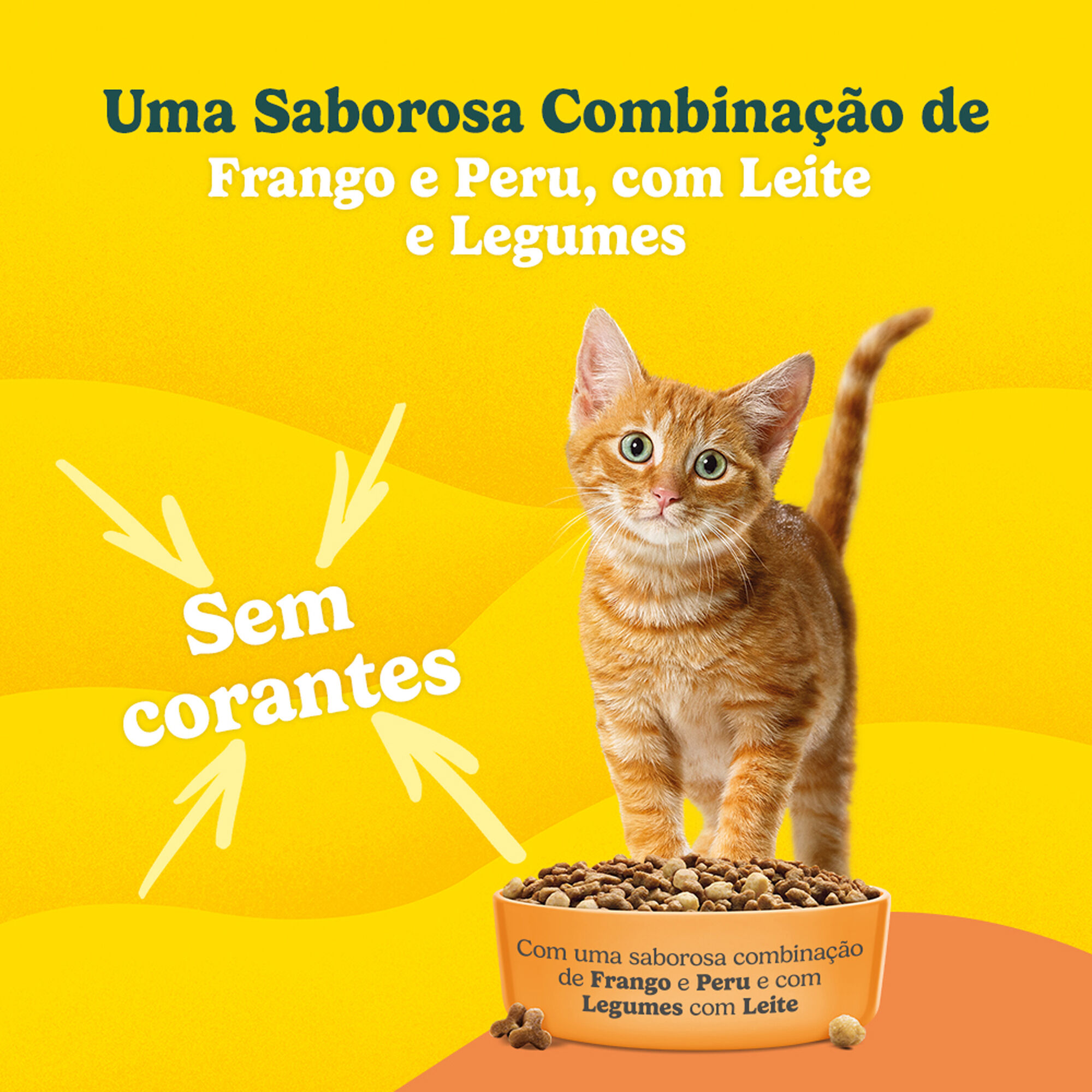 Ra&ccedil;&atilde;o para Gato J&uacute;nior Frango, Leite e Legumes Purina Friskies