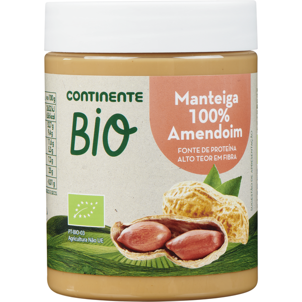 Manteiga de Amendoim Biológica Continente