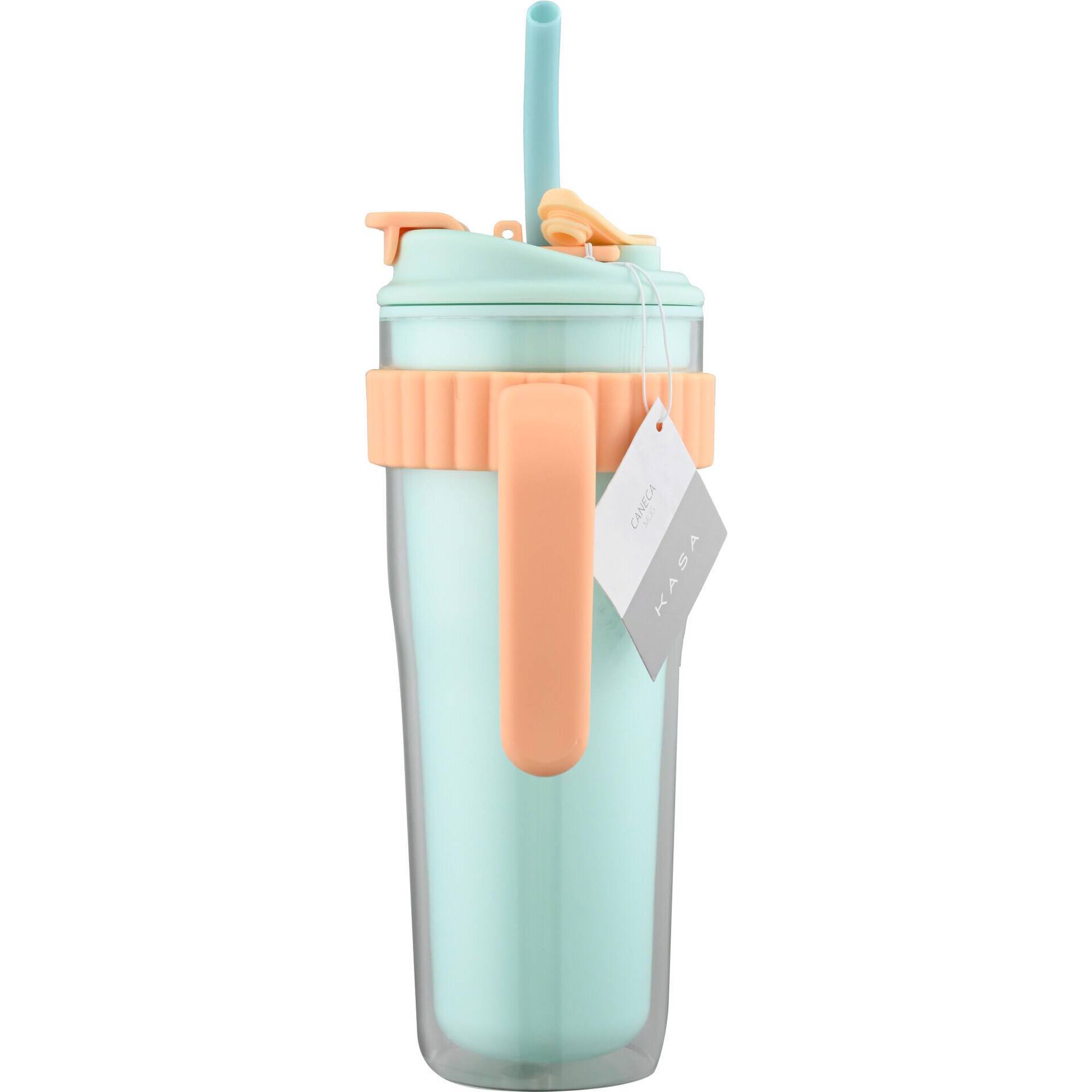Caneca Happiness 900ml Menta e Laranja
