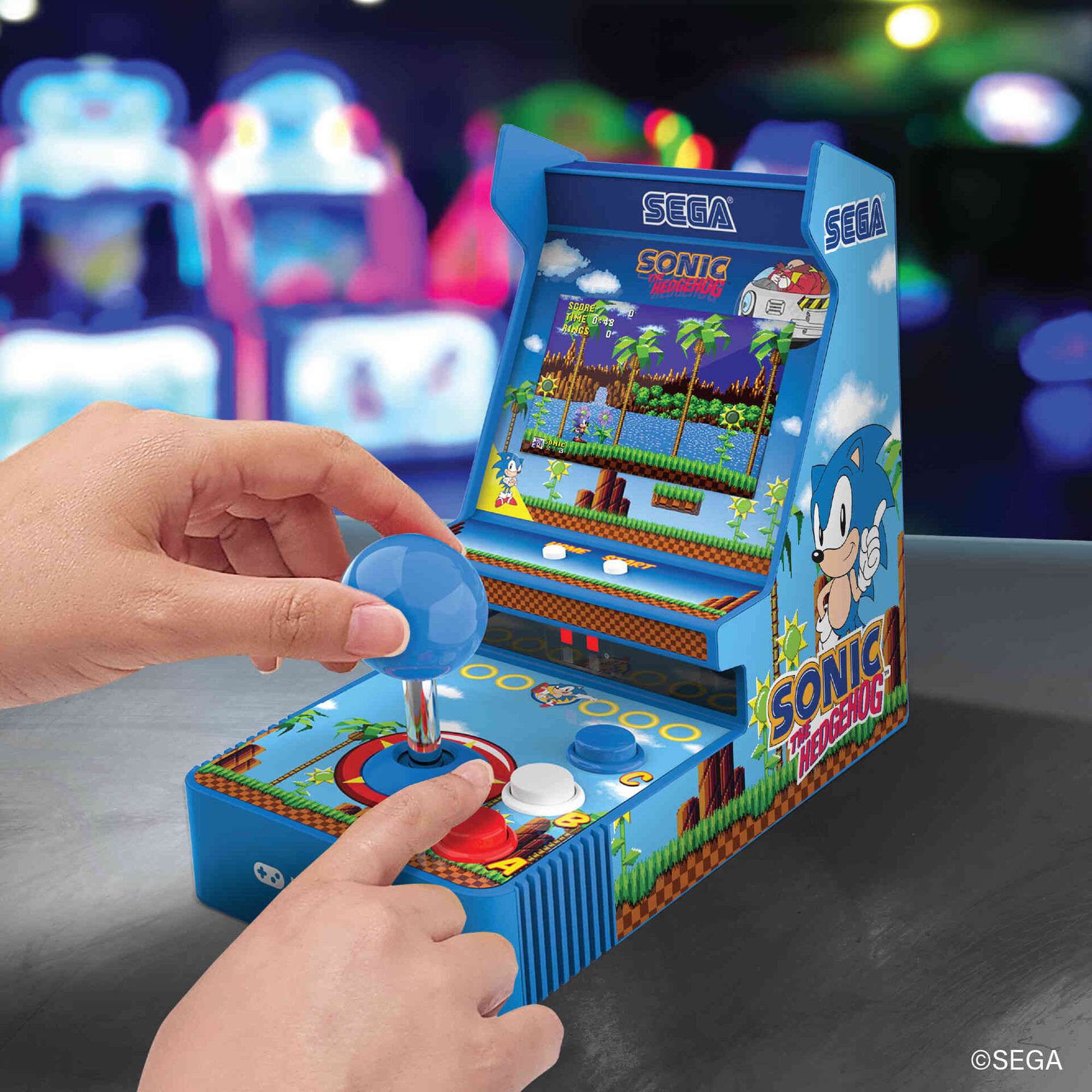 My Arcade - Mini M&aacute;quina Arcade Port&aacute;til com Joystick Sonic The Hedgehog