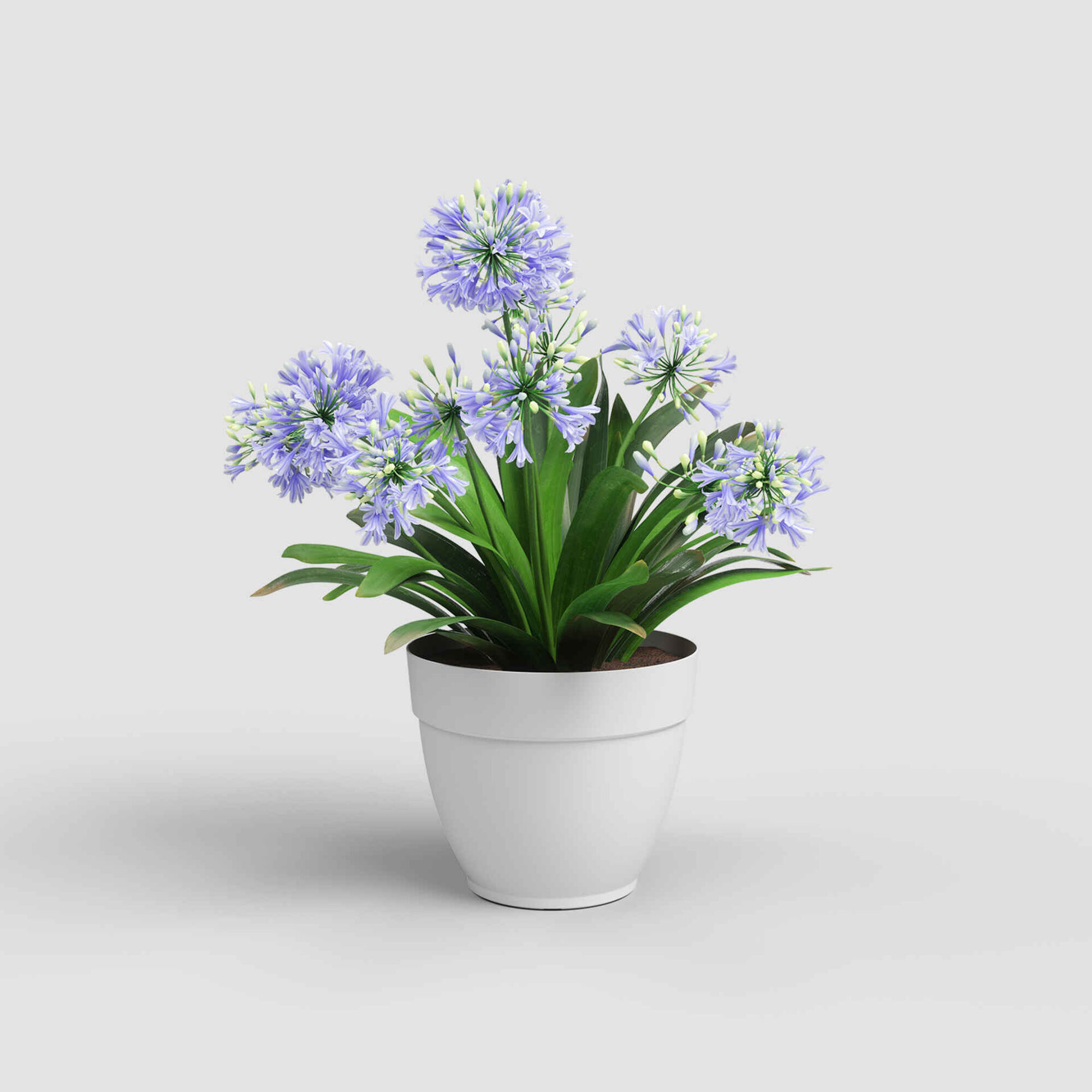 Vaso Redondo Plástico 25cm Branco