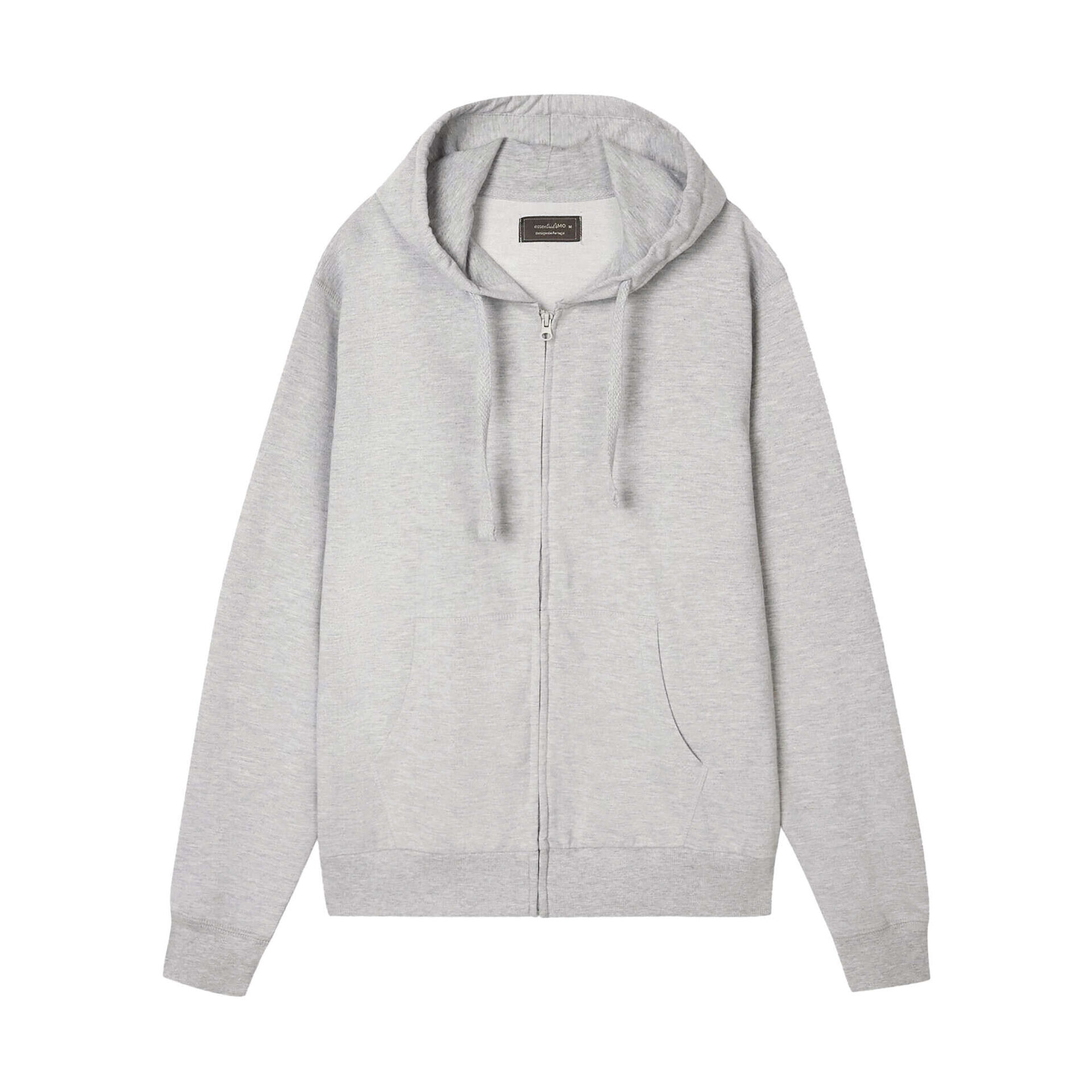 Casaco Jersey com Capuz Homem Cinza