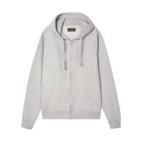 Casaco Jersey com Capuz Homem L Cinza