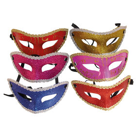 M&aacute;scara com Glitter 17cm (v&aacute;rias cores)