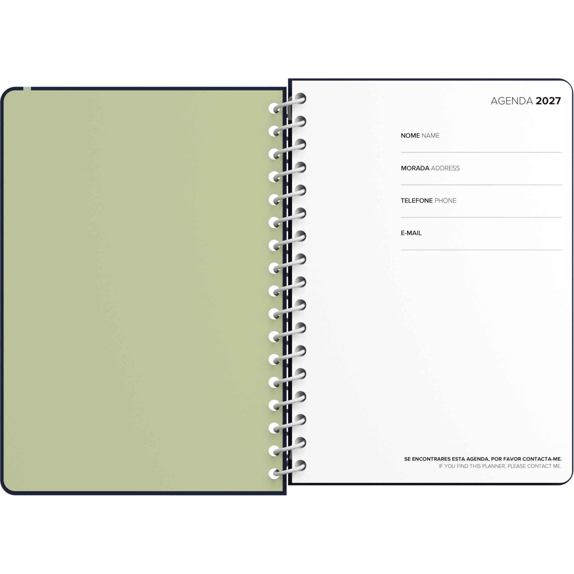 Agenda A5 2027 Classic (v&aacute;rias cores) Note!