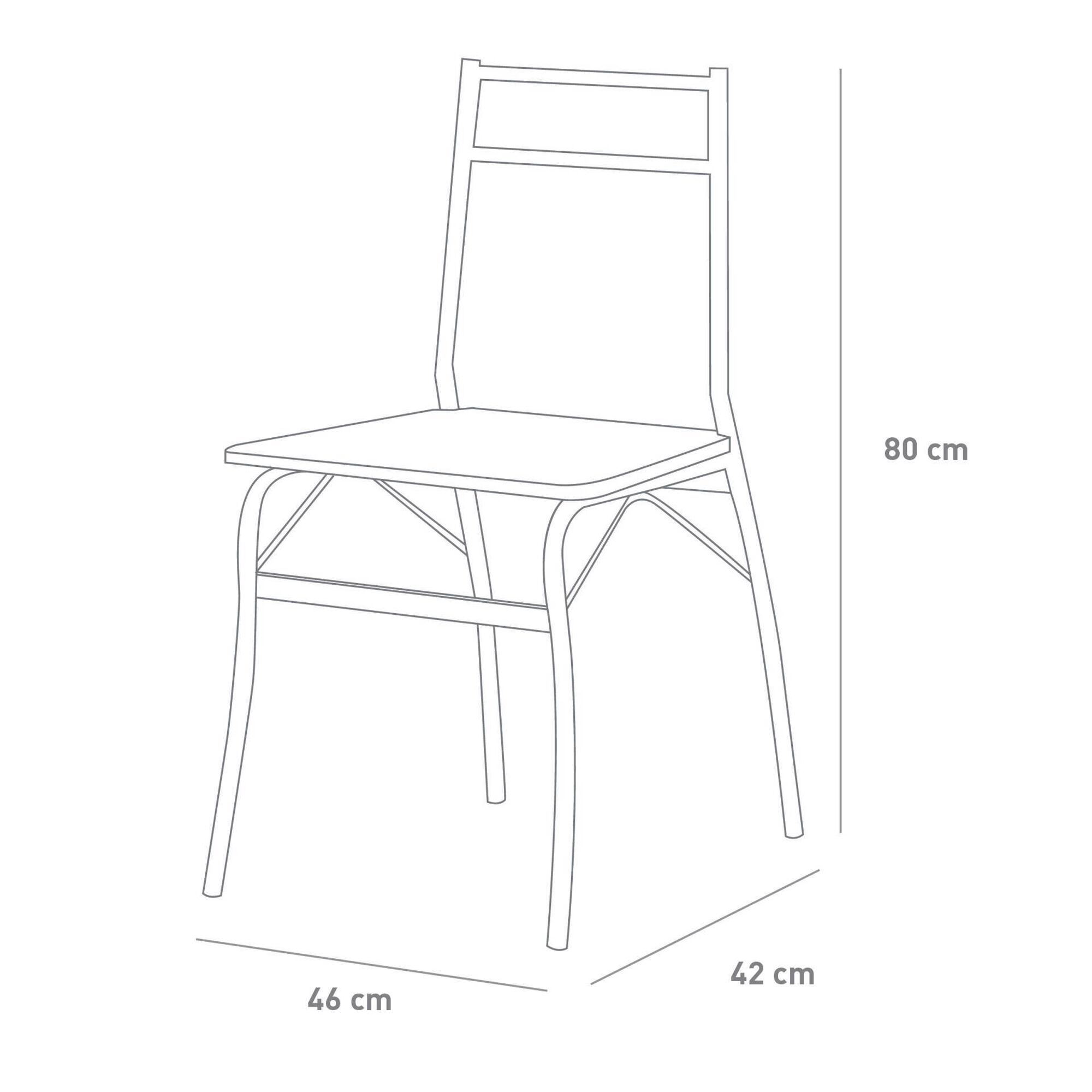Conjunto Mesa e 4 Cadeiras Light Minimal Kasa