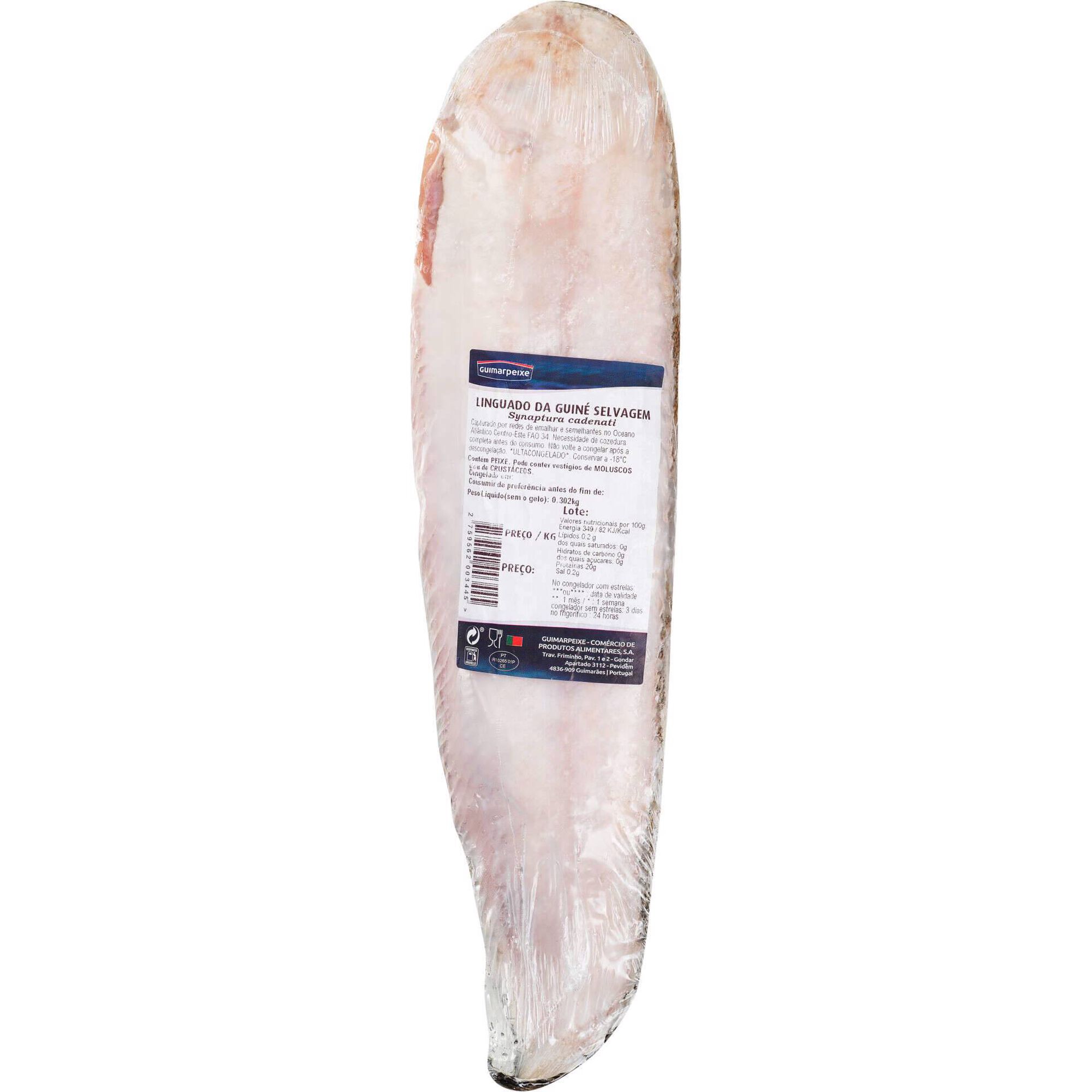 Linguado da Guin&eacute; Selvagem Congelado Continente