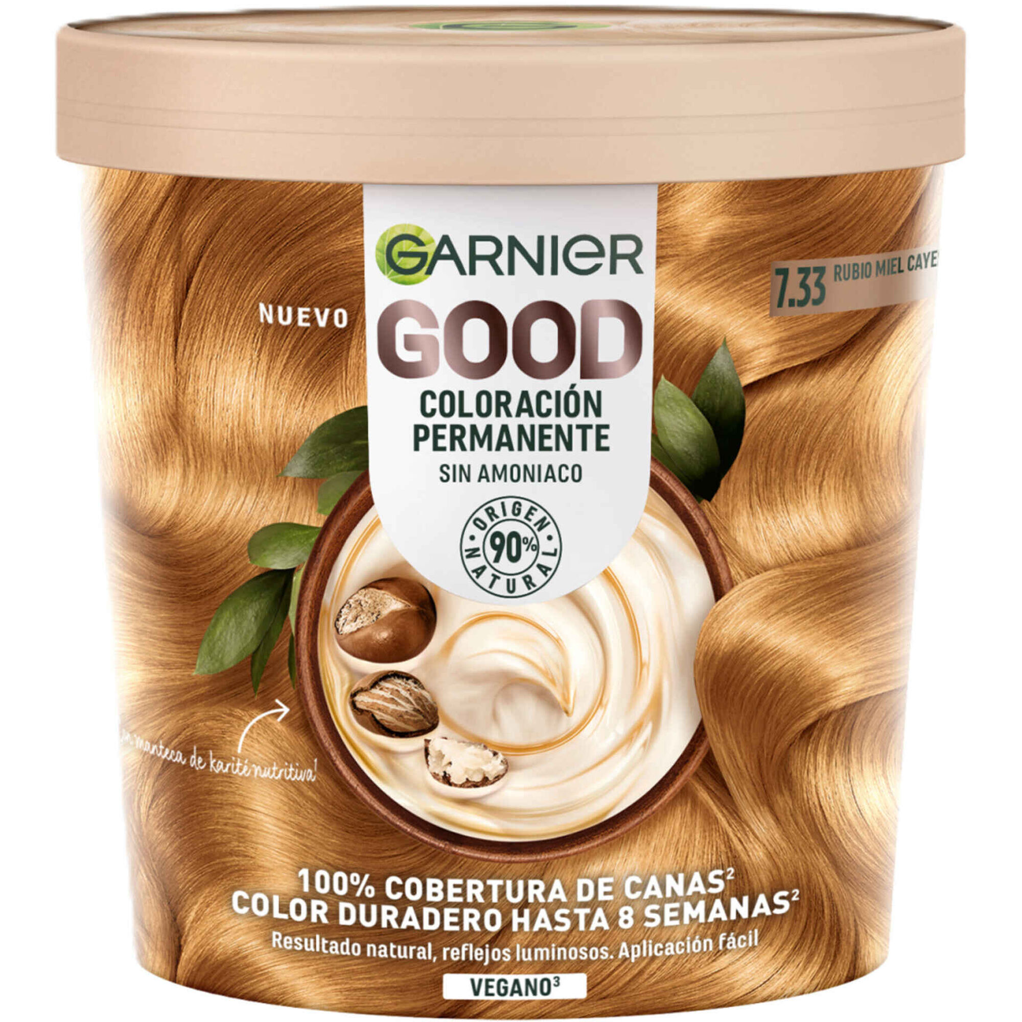 Colora&ccedil;&atilde;o Permanente Louro Mel 7.33 Garnier Good
