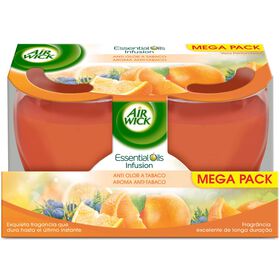Ambientador Vela Óleos Essenciais Anti-Tabaco Laranja