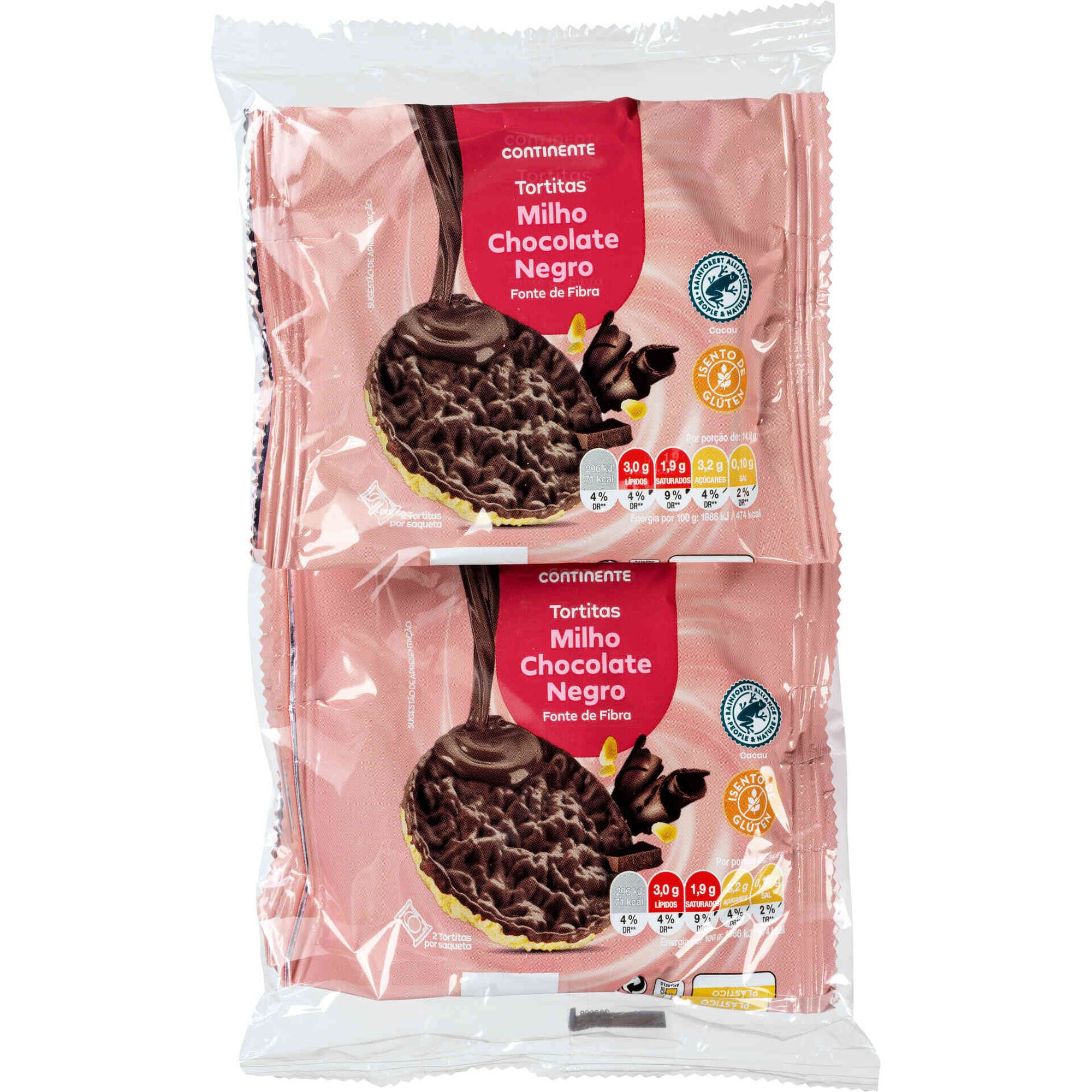 Tortitas de Milho Chocolate Negro