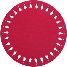 Individual Feltro 38cm Vermelho Natal