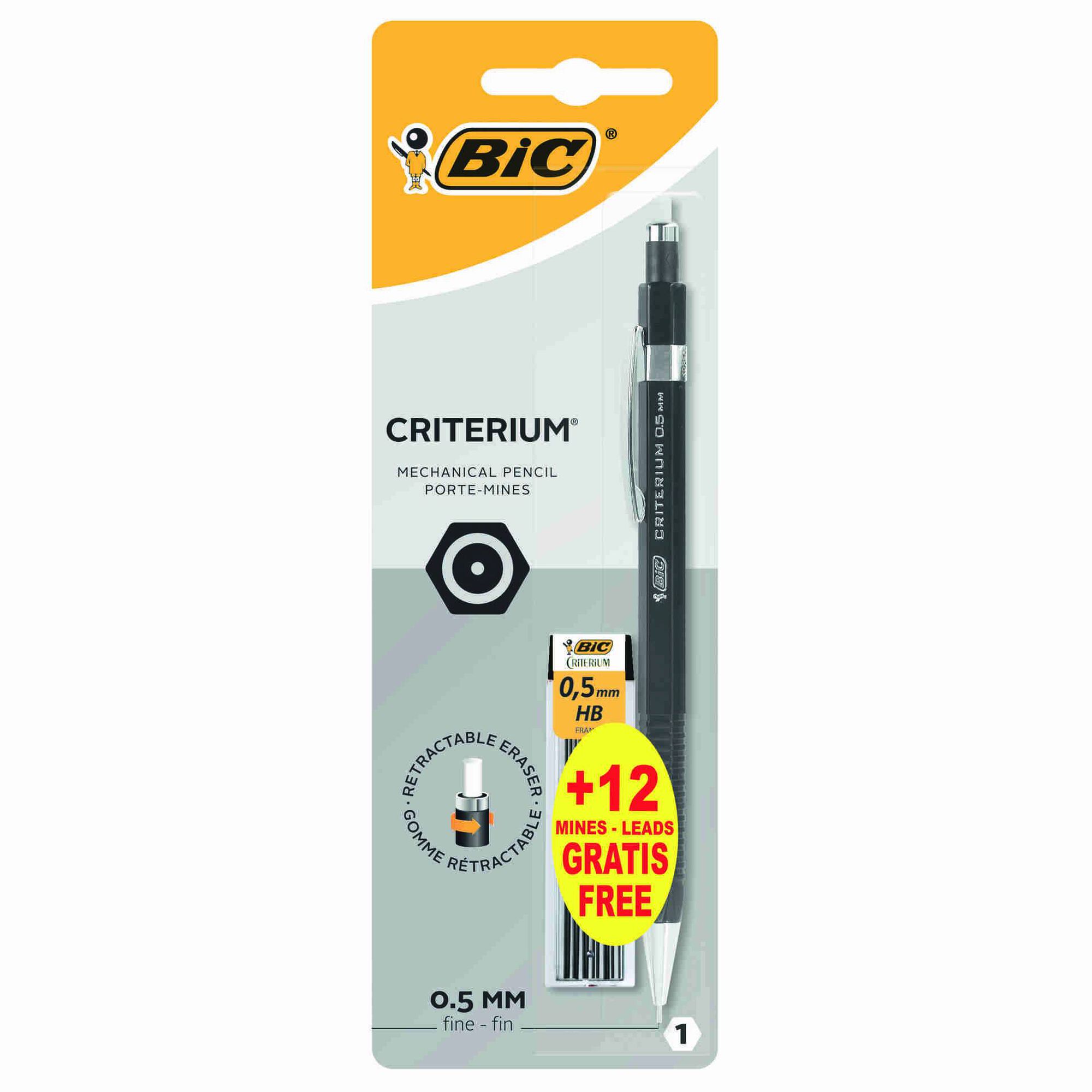 Lapiseira Criterium 0,5mm e Minas HB Bic