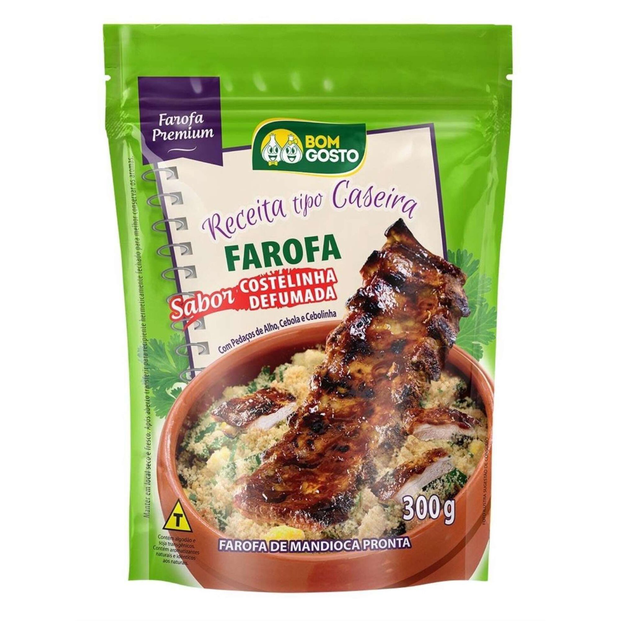 Farofa Caseira Costelinha Fumada Bom Gosto