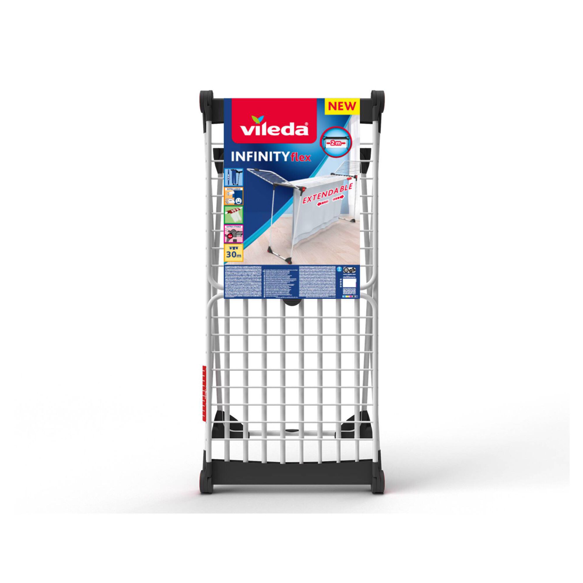 Estendal Ch&atilde;o A&ccedil;o Extens&iacute;vel 21-30m Infinity Flex Vileda