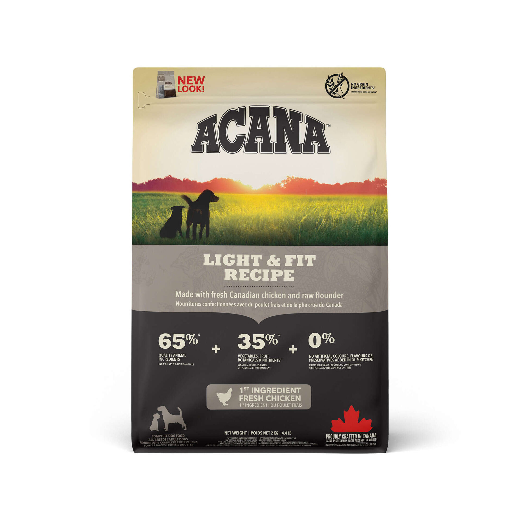 Ra&ccedil;&atilde;o para C&atilde;o Adulto Light e Fit Recipe Acana