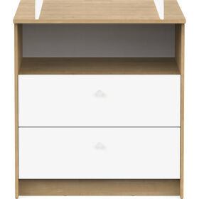 C&oacute;moda com Muda Fraldas 79,6x70x94,4cm Carvalho e Branco Helicia