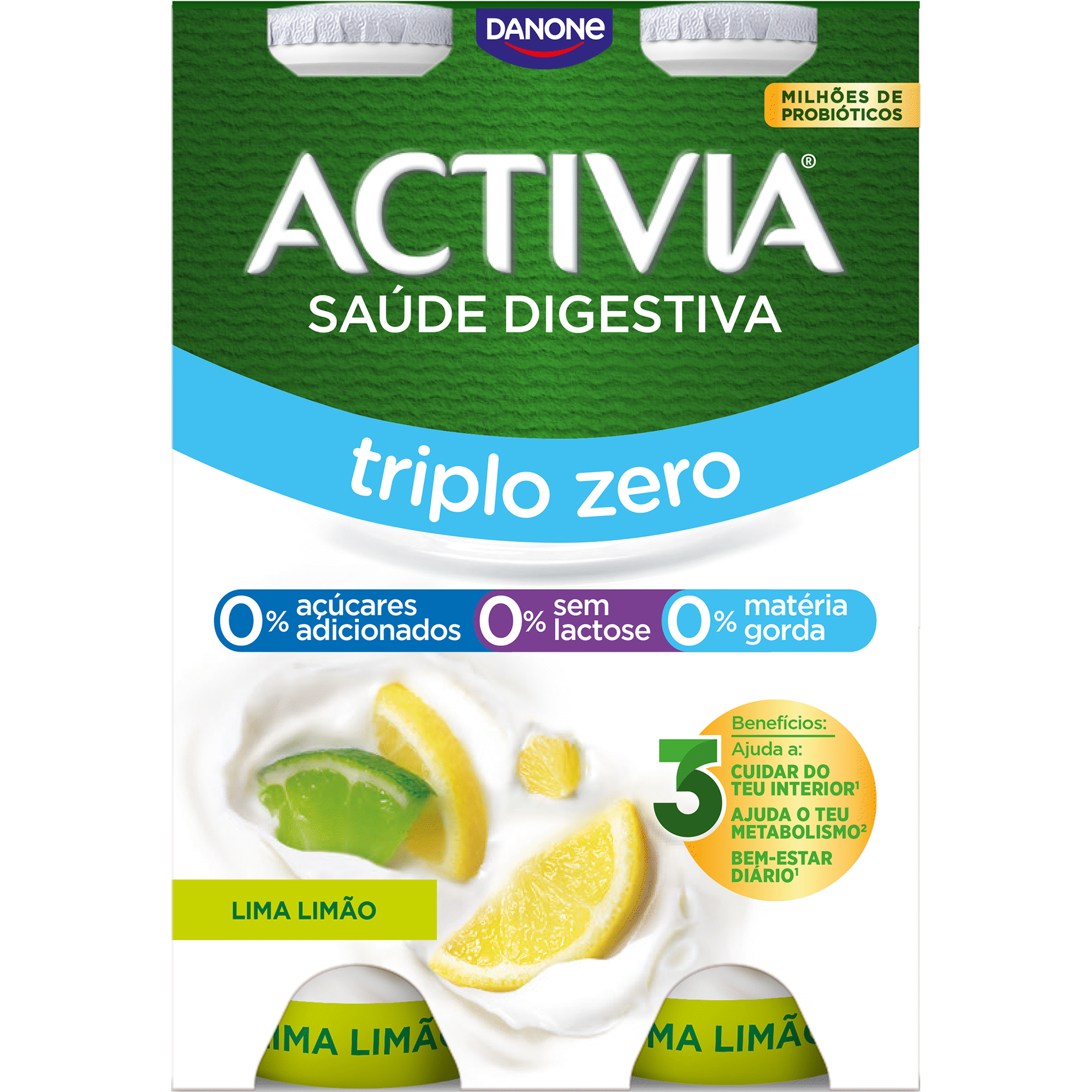 Iogurte Líquido Bifidus Triplo 0% Lima e Limão sem Lactose