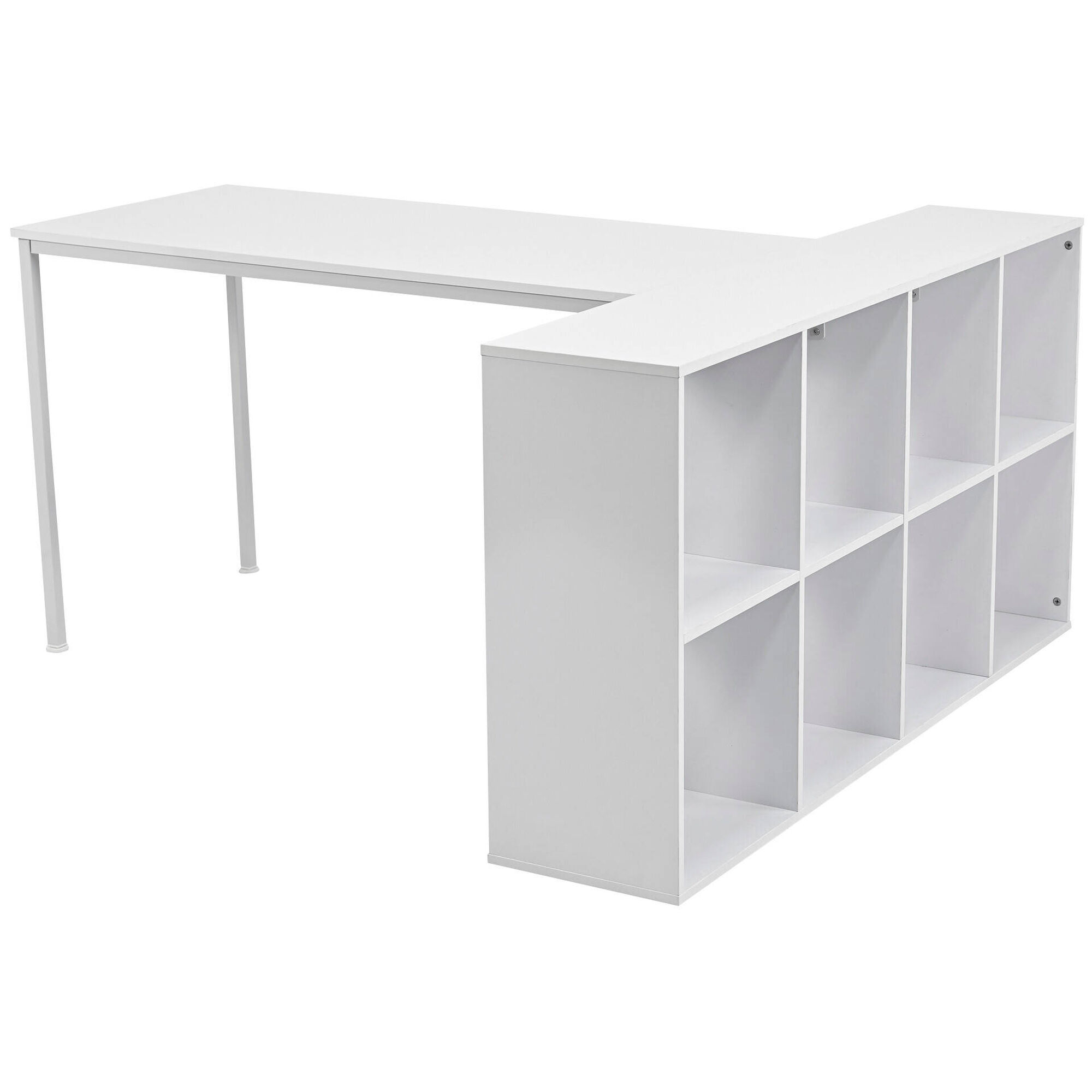 Secretária com Estante 2 Posições Branca