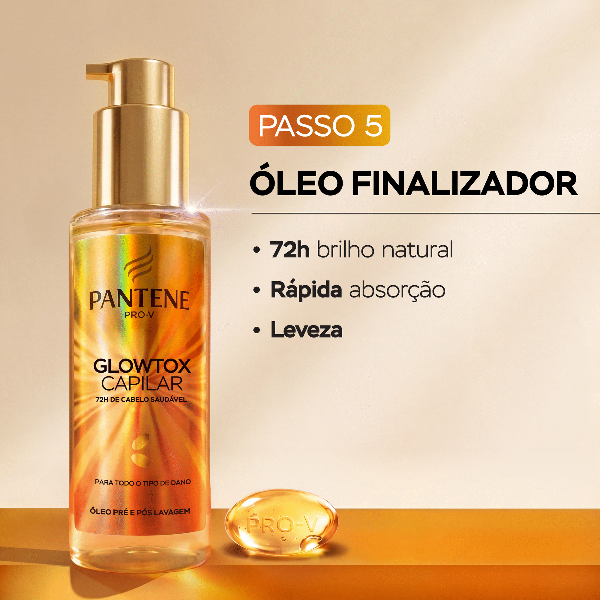 &Oacute;leo Cabelo Detox Glowtox Pantene