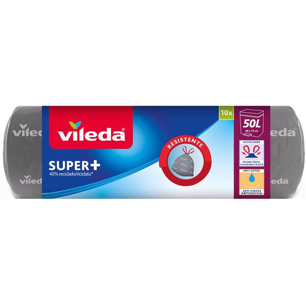 Sacos Lixo Fecho Fácil + 50 lt Vileda