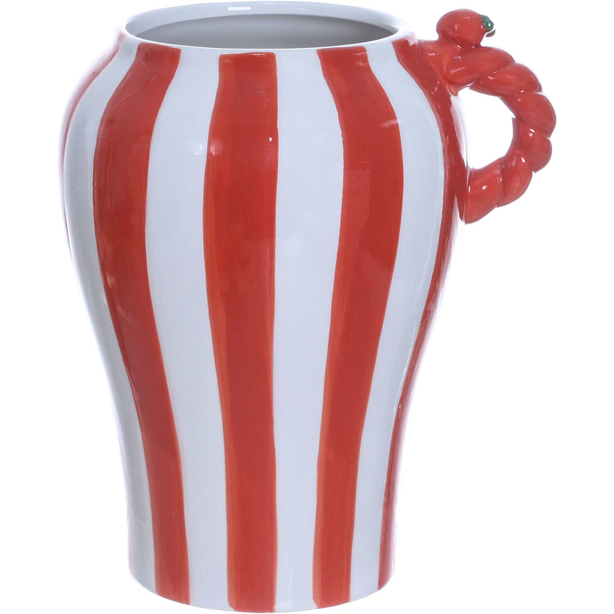 Jarra Riscas Rosa com Asa de Fruto