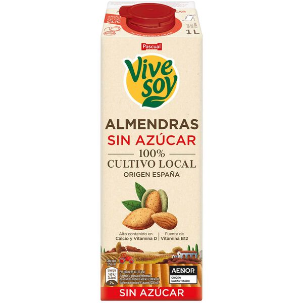 Bebida Vegetal de Amêndoa sem Açúcar Vive Soy