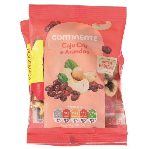 Mix Caju e Arandos Pack Poupança Continente