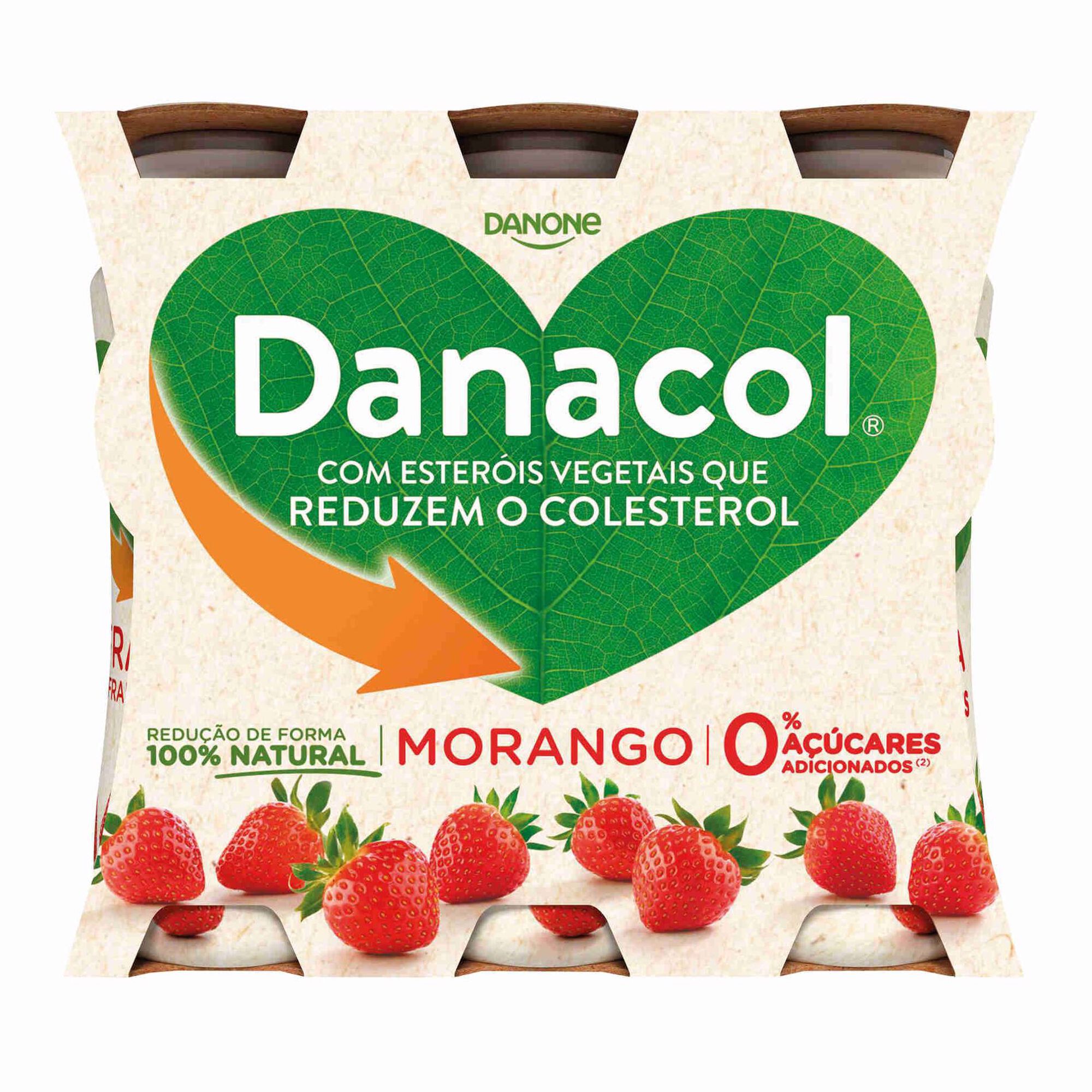 Iogurte Líquido Reduz Colesterol Morango