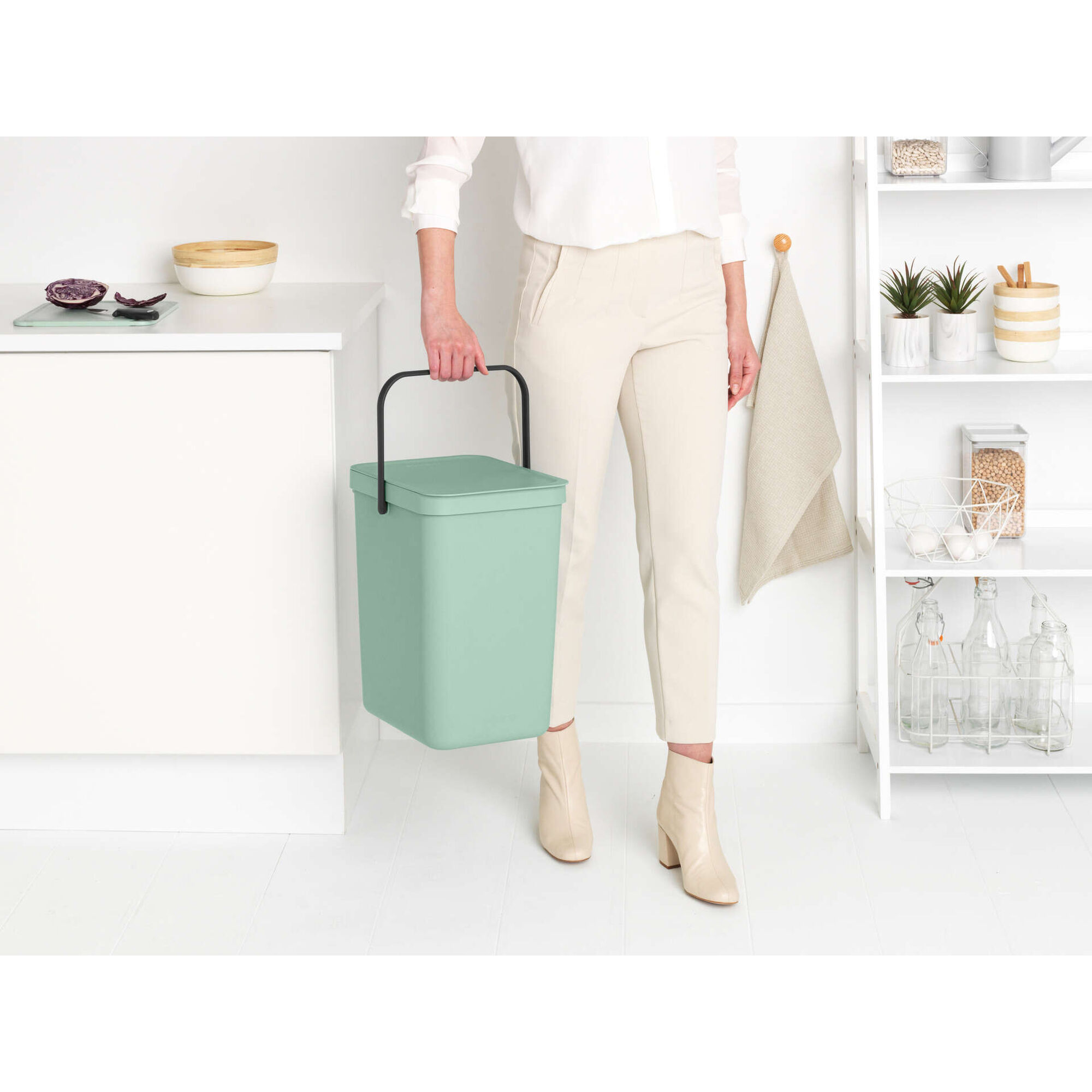Balde de Lixo Pl&aacute;stico 25L Verde Sort & Go Brabantia