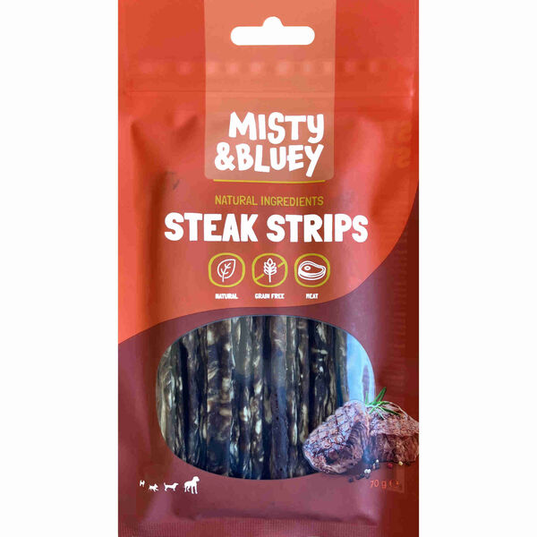 Snack para Cão Tiras Vaca Misty & Bluey