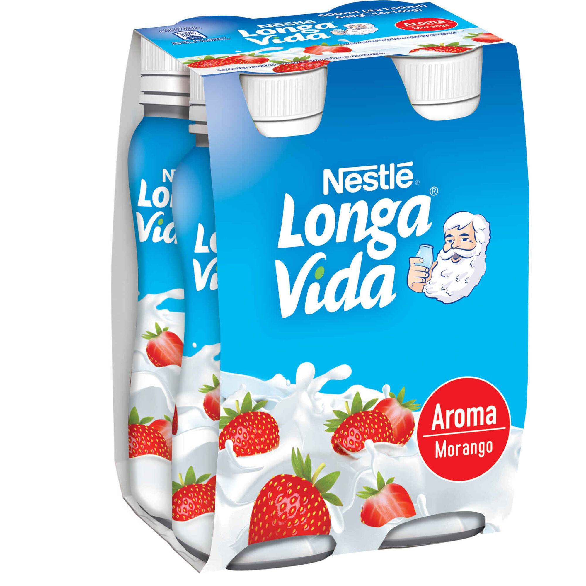 Iogurte L&iacute;quido Morango Longa Vida