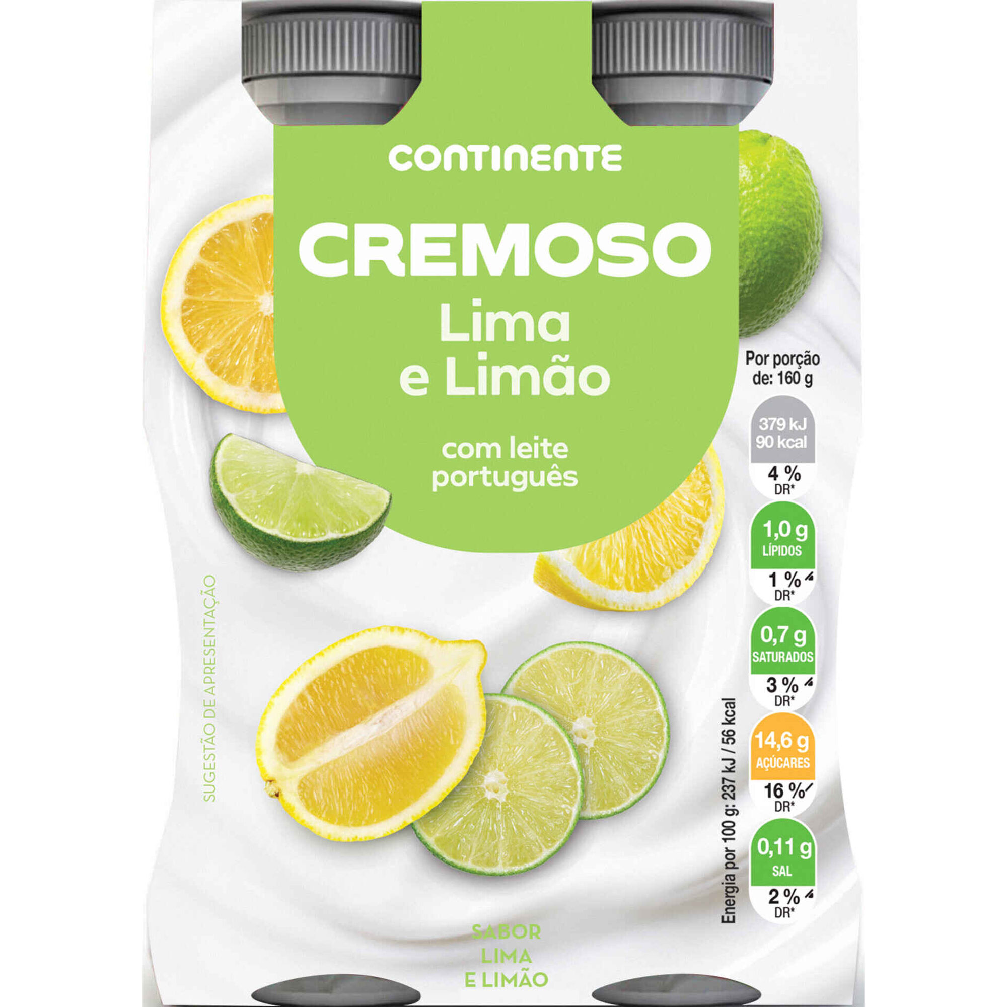 Iogurte L&iacute;quido Cremoso Lima e Lim&atilde;o