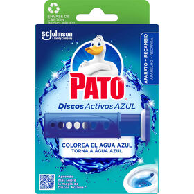 Discos Sanit&aacute;rios Ativos Gel Dispensador + Recargas &Aacute;gua Azul Pato