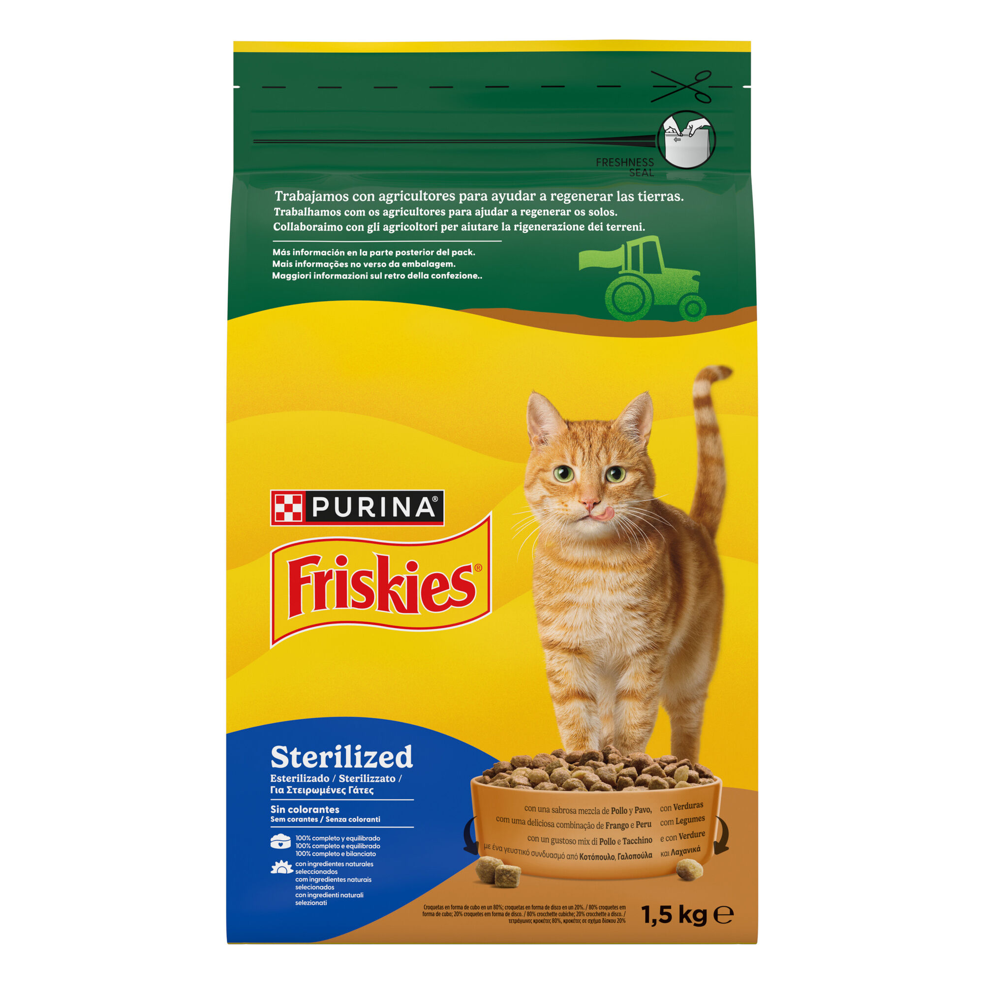 Ra&ccedil;&atilde;o para Gato Adulto Esterilizado Peru e Legumes Purina Friskies