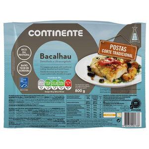 Postas Tradicionais de Bacalhau MSC Congelado Continente