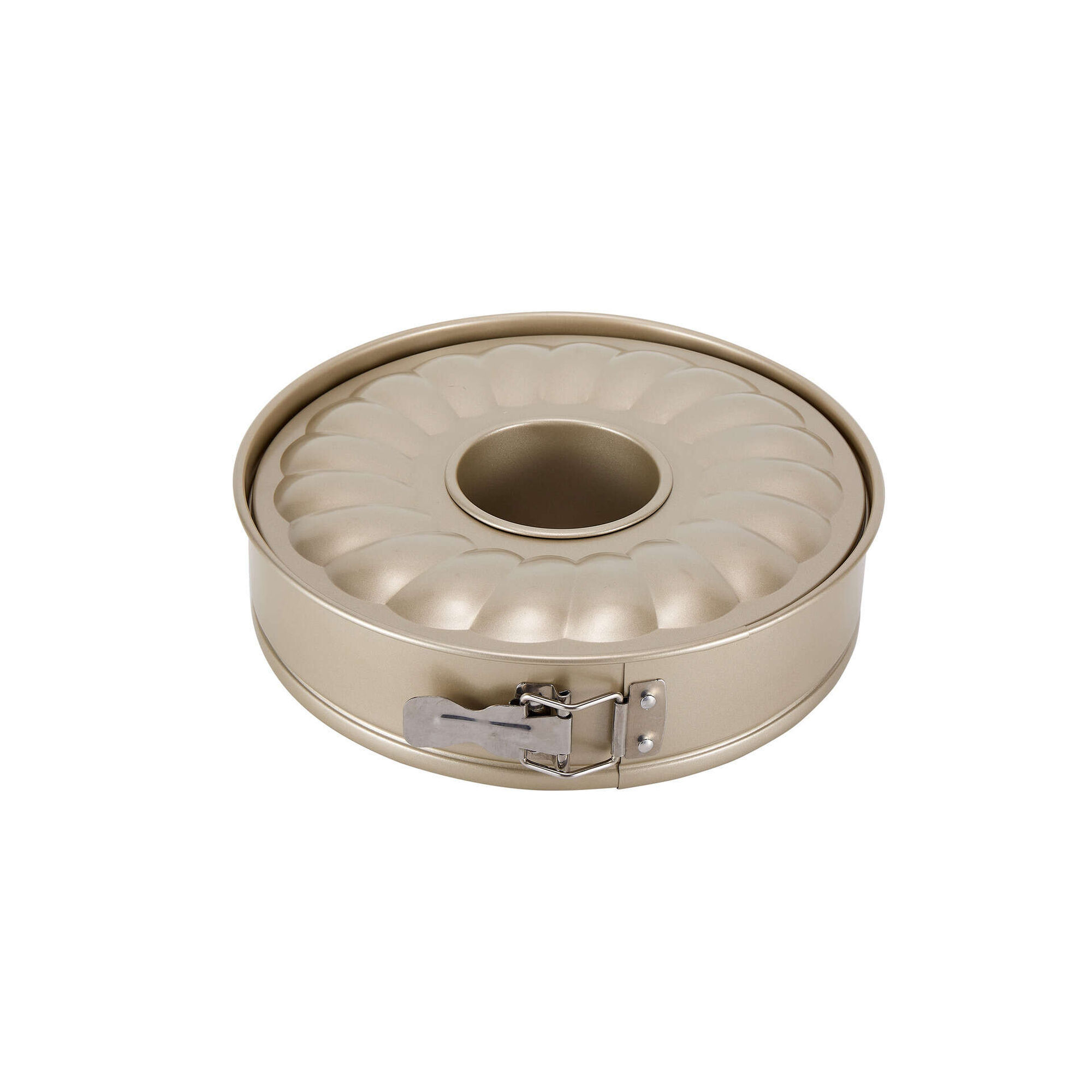 Forma Desmontável 2 Fundos Aço Carbono 26cm Dourada Chefe