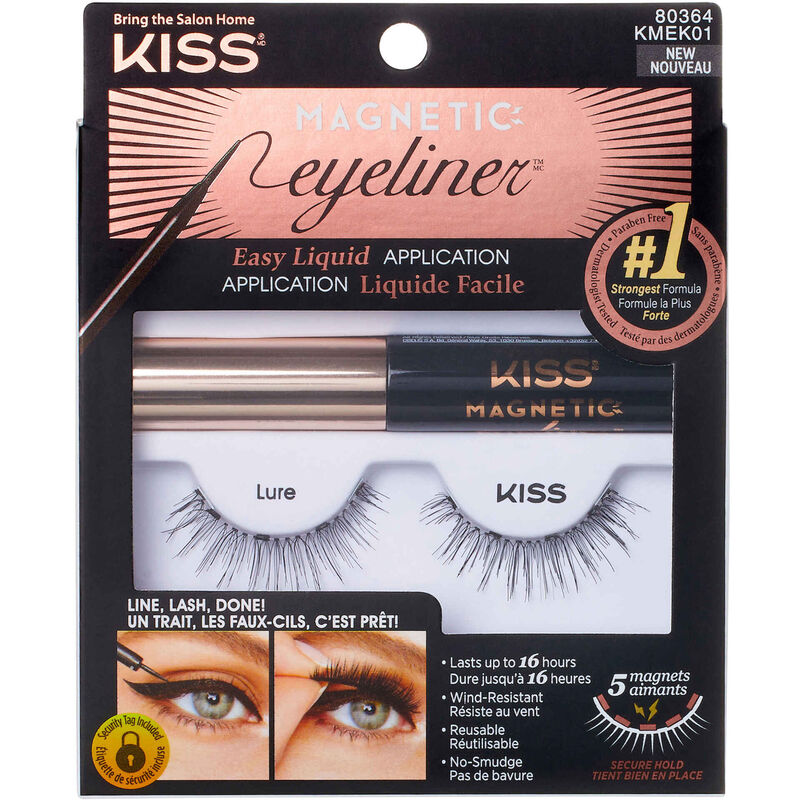 Kit Magnetic Eyeliner e Pestanas Falsas 01 Kiss