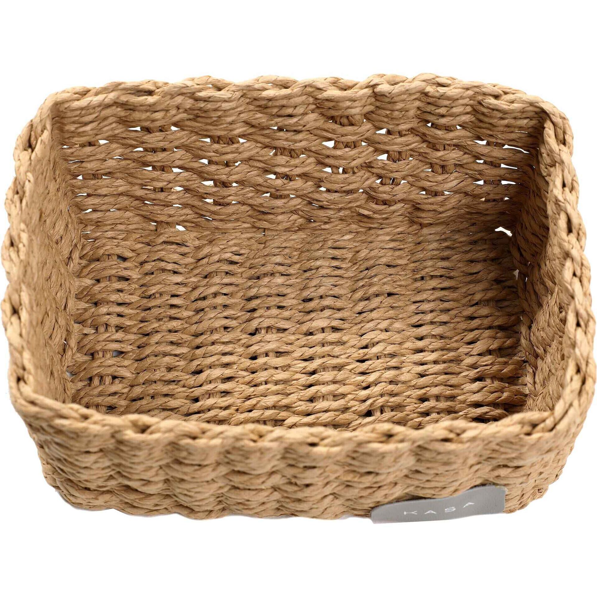 Cesto WC Retangular 23x17x11cm Bege